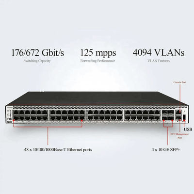 48*10/100/1000BASE-T Ethernet порты и 4*10GE SFP порты PoE Switch с функцией LACP